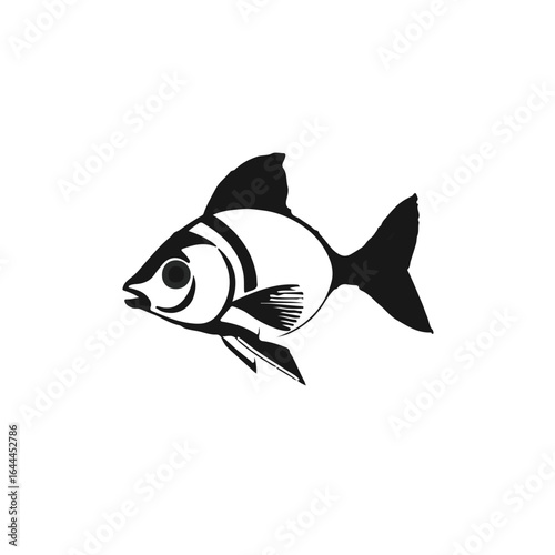 Black and White Tetra Animal Icons