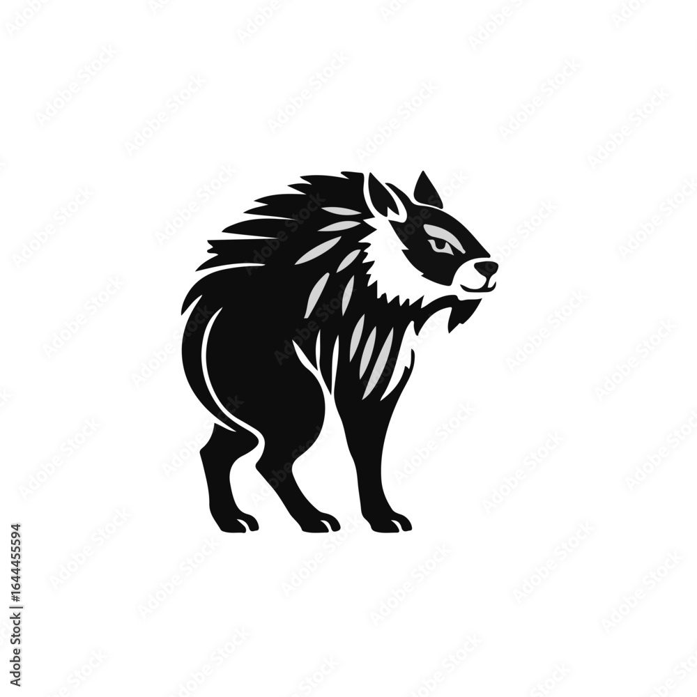 Fototapeta premium Black and White Takin Image