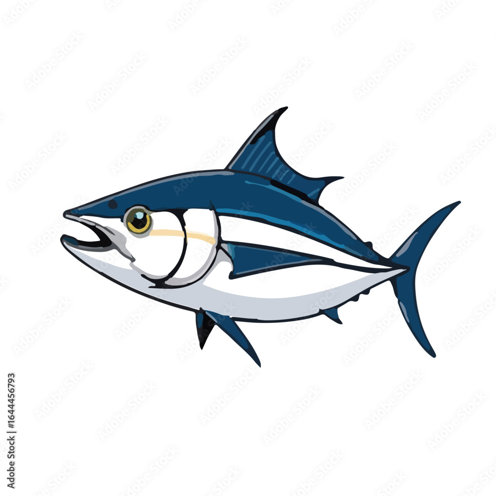 Naklejka premium Bluefin Tuna Marine Life