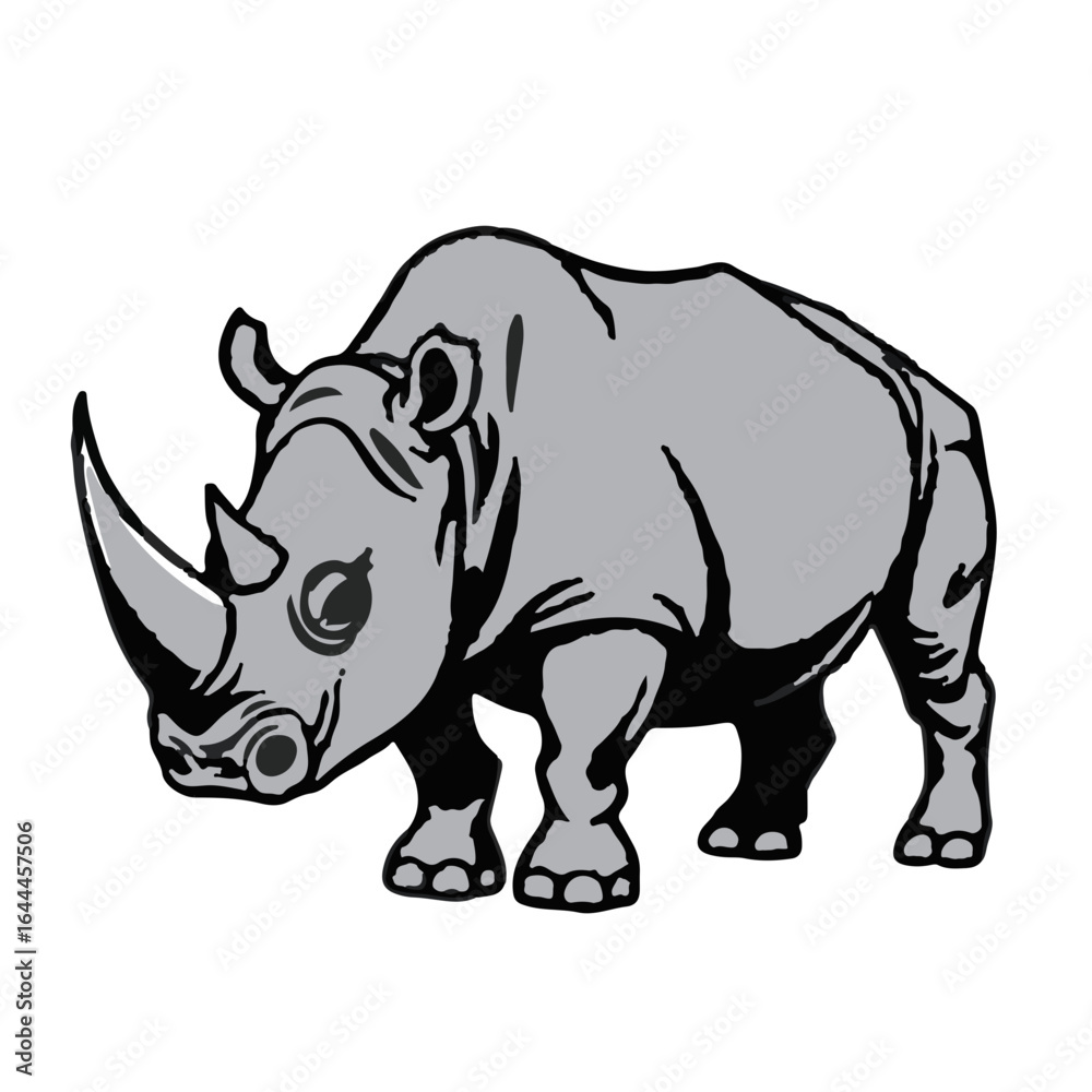 Fototapeta premium Black Rhino Symbol