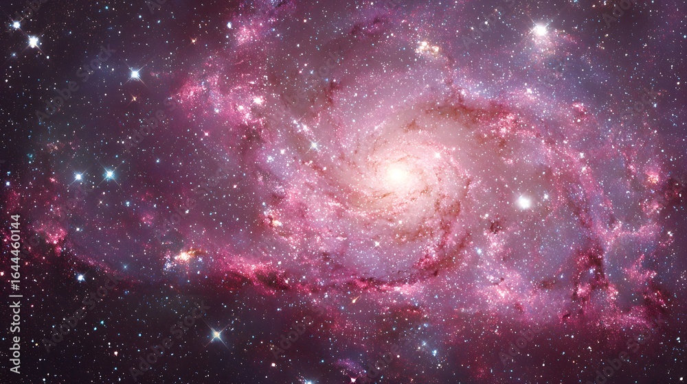 Obraz premium Detailed view of a spiral galaxy amidst countless stars.