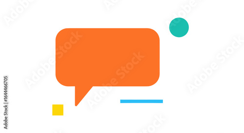 Orange Speech Bubble Icon