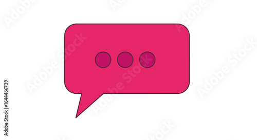Pink Speech Bubble Icon