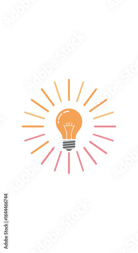 Radiant Light Bulb Illustration