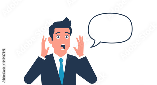 businessman with speech bubble