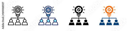 Creative Leadership All In One Icon Multi Styles Vector Set