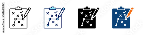Strategic Direction All In One Icon Multi Styles Vector Set