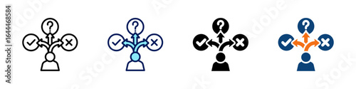 Inclusive Decision Making All In One Icon Multi Styles Vector Set