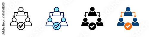 Effective Delegation All In One Icon Multi Styles Vector Set