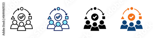 Adaptive Leadership All In One Icon Multi Styles Vector Set