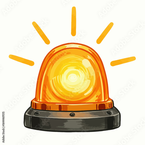 Illuminated Orange Emergency Beacon Light