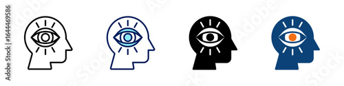 Visionary Leader All In One Icon Multi Styles Vector Set