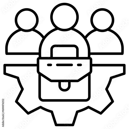 Employee Management Outline Icon