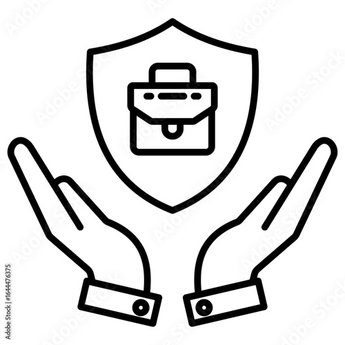 Job Security Outline Icon