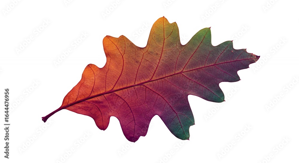 Naklejka premium Autumn leaf gradient isolated on white