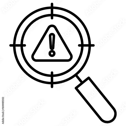 Threat Detection Outline Icon