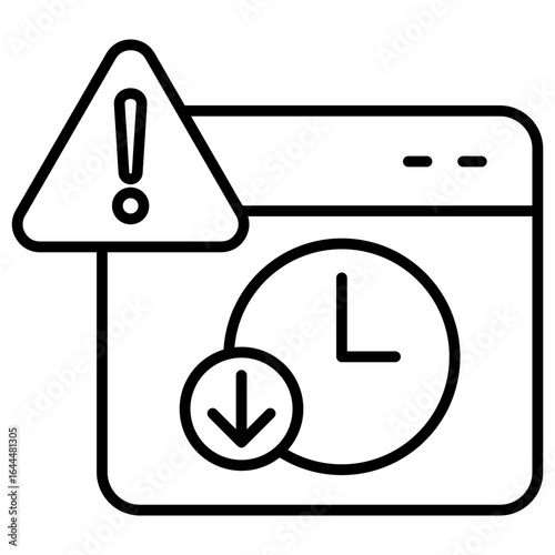 Downtime Log Outline Icon