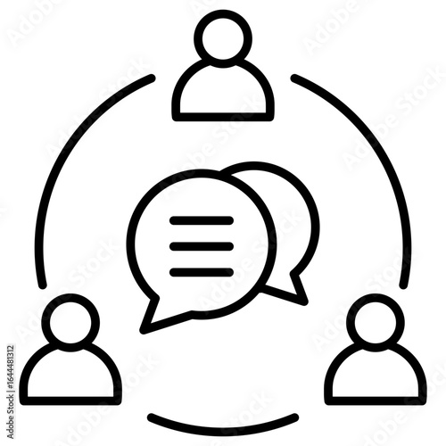 Communication Flow Outline Icon