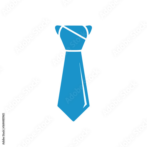 vector of a blue necktie, symbolizing professionalism, business attire, and formal wear.
