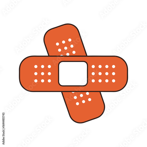 vector of crossed adhesive bandages first aid medical icon