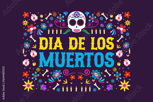 dia de los muertos decoration background festival