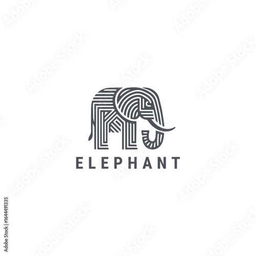 Elephant logo with a strong and gentle style for wise and trustworthy branding.