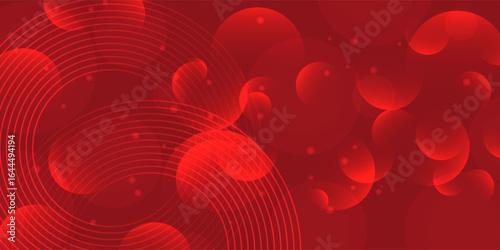 Collection of red concentric circles. Collection of radial sound wave or sonar rings. Pack of radar icon symbols, targets, dashed lines, halftones.