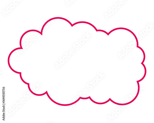 シンプルな吹き出し　雲形