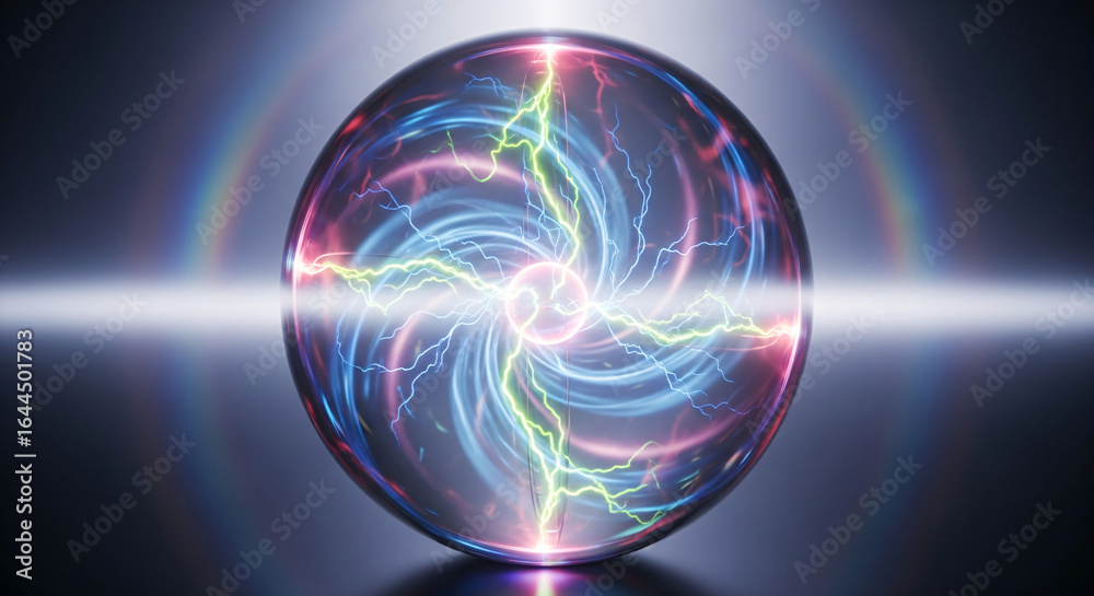 Naklejka premium Containment Field of Futuristic Plasma Energy