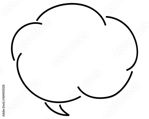 シンプルな吹き出し　雲形