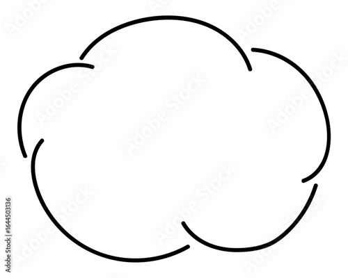 シンプルな吹き出し　雲形