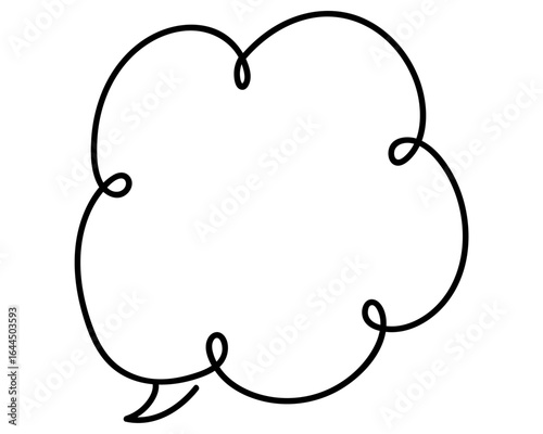 シンプルな吹き出し　雲形