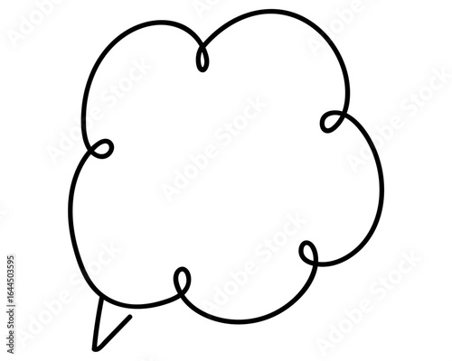 シンプルな吹き出し　雲形