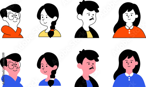 set of business people illustration