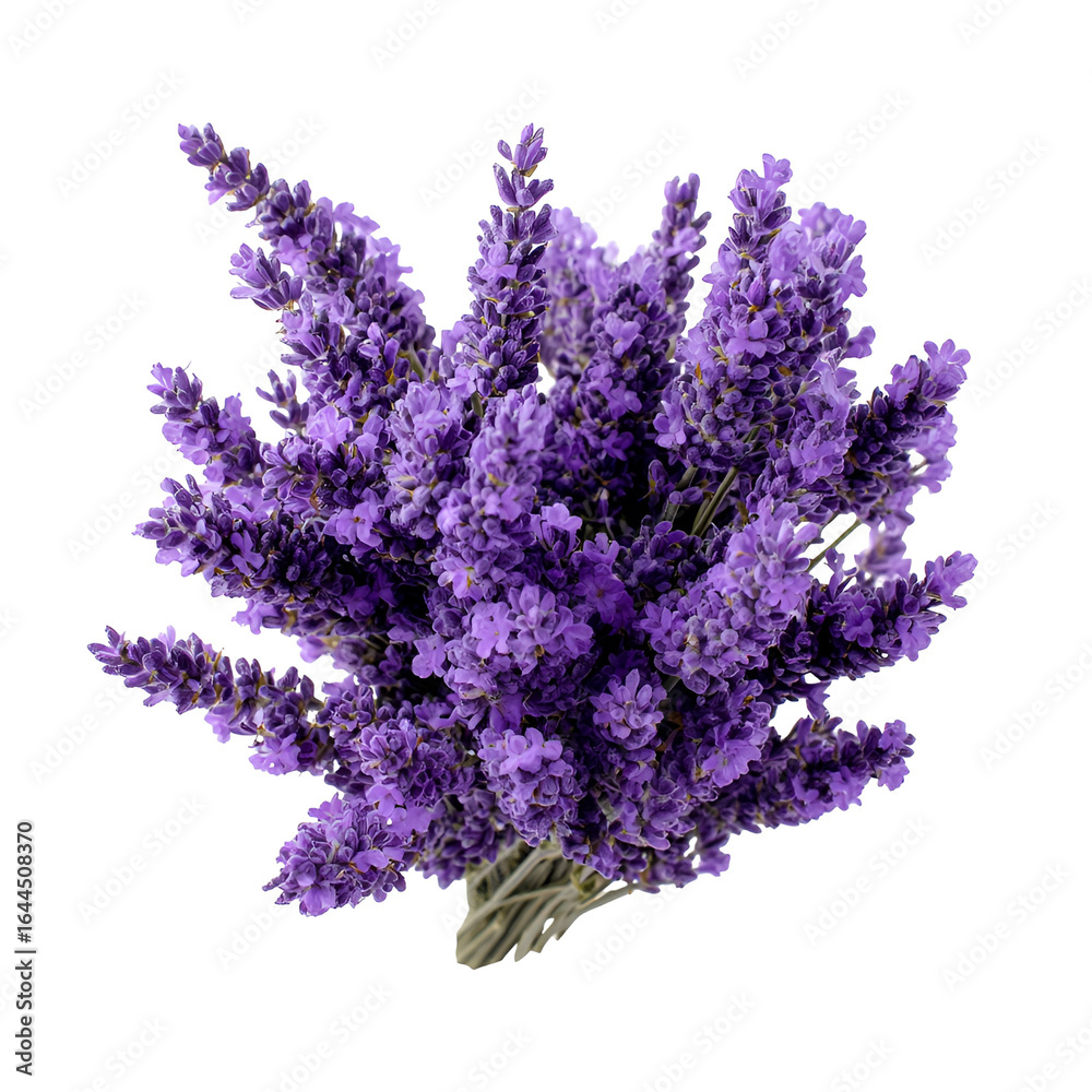 Obraz premium A vibrant bunch of lavender flowers on a black background