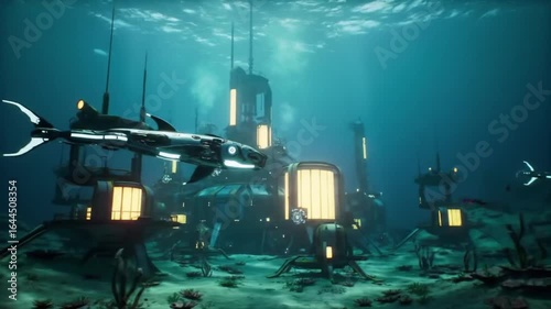 Underwater futuristic city
