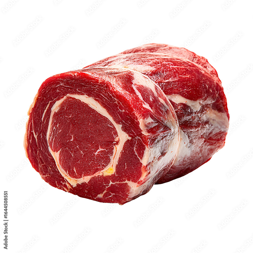 Fototapeta premium Rolled Raw Beef Roast Red Meat Cut