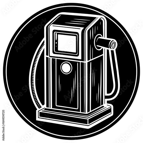Vector art of black and white illustration of a vintage pencil sharpener, symbolizing creativity and productivity in education and work