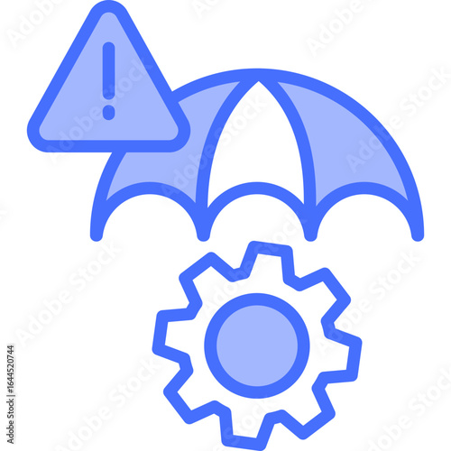 Risk Mitigation blue icon