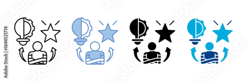 Competency Icon Set Multiple Style Collection