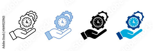 Time Management Icon Set Multiple Style Collection