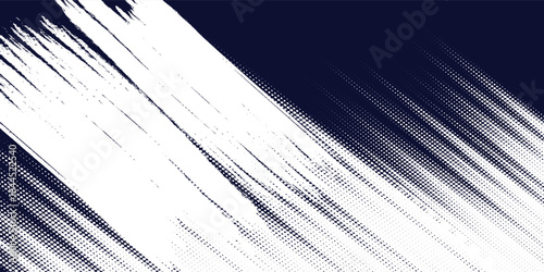White halftone dots blue color pattern gradient grunge texture background. Dot pop art comic sport style vector illustration. Eps10