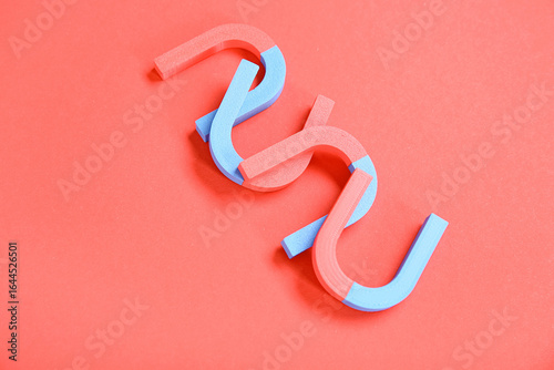 Horseshoe shaped magnets on...