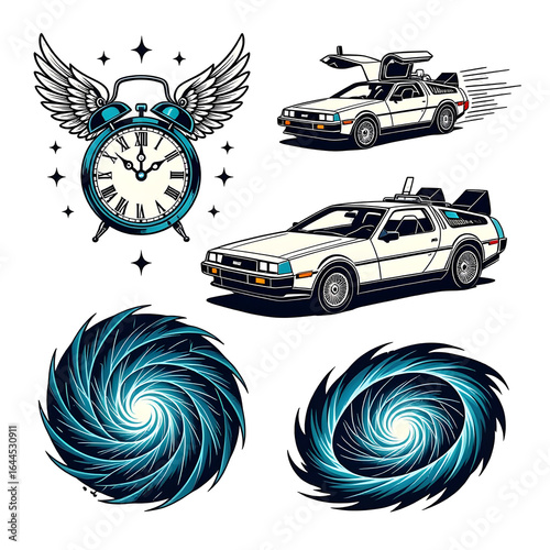 Wallpaper Mural Futuristic Sports Car with Energy Swirl Torontodigital.ca