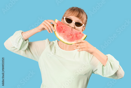 Young woman with fresh wate...