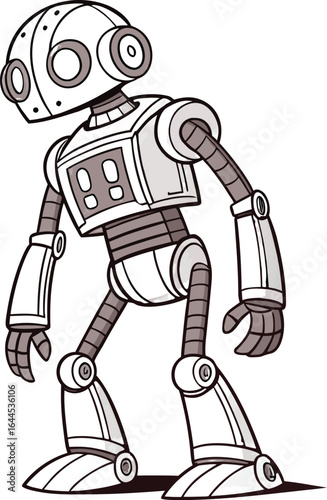 Wallpaper Mural Front view of an advanced ai service robot showcasing futuristic technology and human robot interaction in a modern setting suitable for advertising and banners Torontodigital.ca