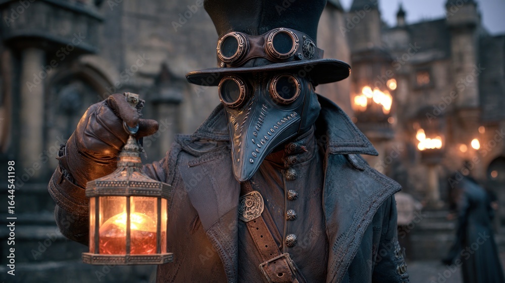 Fototapeta premium Man in plague doctor costume