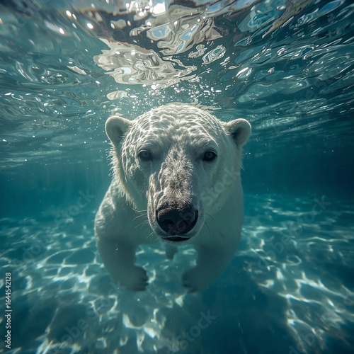 polar bear in water
