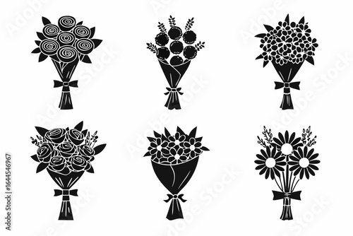 Elegant floral bouquet collection for weddings and special occasions, a timeless botanical statement perfect for invitations, cards, and romantic designs originally a scalable vector graphic