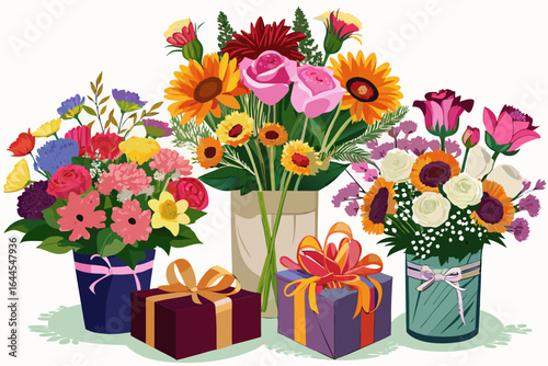 Celebrate moments with vibrant floral arrangements and beautifully wrapped gifts, perfect for anniversaries, birthdays, or to simply brighten someone's day with joy and cheer